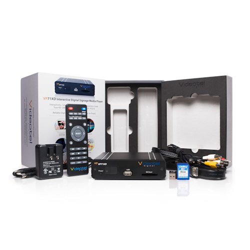 0001205 Vp71xd Industrial Digital Signage Media Player With Built In Scheduler And Interactive Capabilities