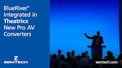 Theatrixx’s xVision HDMI to Fiber and Fiber to HDMI converters are a rugged pair of professional 4K60 HDMI extenders featuring an integrated BlueRiver NT1000 chipset. Theatrixx’s xVision HDMI to Fiber and Fiber to HDMI converters are a rugged pair of professional 4K60 HDMI extenders featuring an integrated BlueRiver NT1000 chipset.