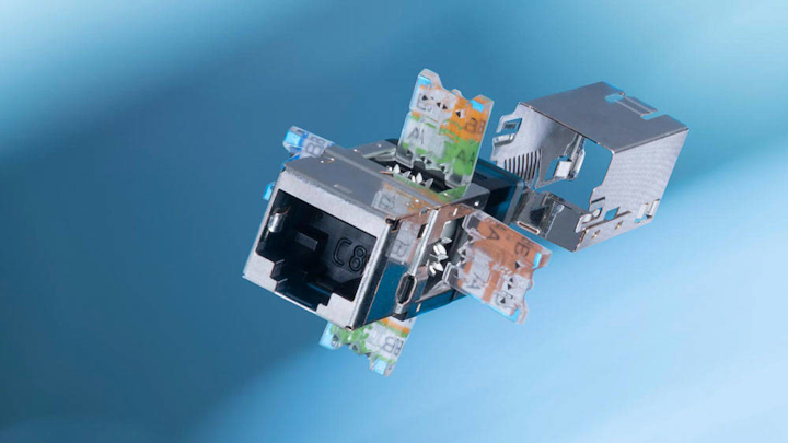 New Cat. 8.1 connection module is based on the award-winning design of R&M’s Cat. 6A module.
