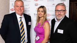 Left to right: Andy Sharkey, senior sales director for Northern Europe; Chloe Barnard, territory account manager; Pete Gough, UK and Ireland sales director.