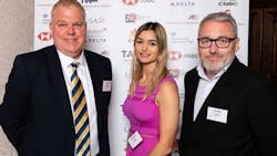 Left to right: Andy Sharkey, senior sales director for Northern Europe; Chloe Barnard, territory account manager; Pete Gough, UK and Ireland sales director. Left to right: Andy Sharkey, senior sales director for Northern Europe; Chloe Barnard, territory account manager; Pete Gough, UK and Ireland sales director.