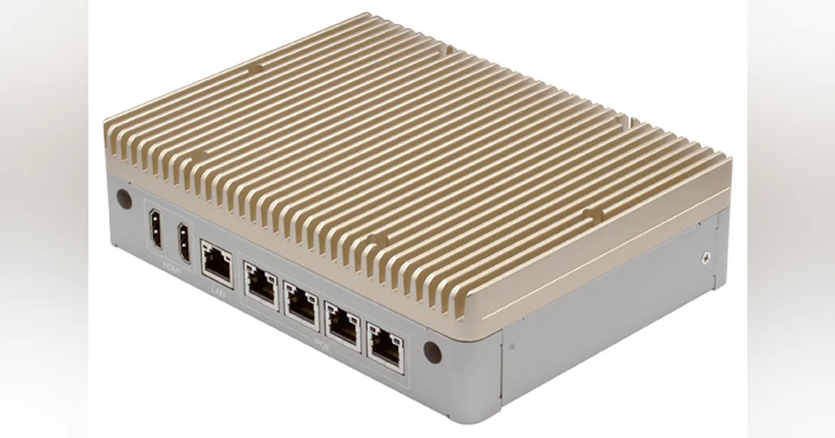 Embedded Port Embedded box PC's four PoE ports support AI edge, security networks ...