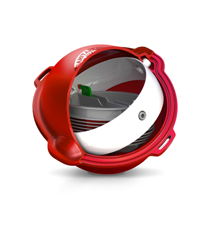 Ball Red Cut Reveal
