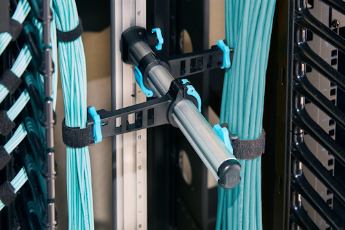 Advanced, high-wattage technologies require properly spaced, smaller cable bundles to avoid excessive heat accumulation. Cable managers with a central track system allow cable bundles to be properly spaced and fully supported precisely where needed.