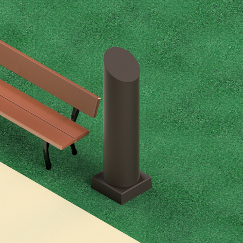 Oberon's 3030 Series 12.5 in. Diameter Netpost™ Heavy Duty Fiberglass Wi-Fi Access Point Bollard / 57 in. Height