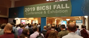 Opening day of the BICSI Fall 2019 Exhibits on Sept. 30, the moment after the show floor's ribbon-cutting.