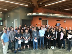 Participants in fiber-optic collaborative training event hosted by Missoula College, Amazon Web Services and Sumitomo Electric Lightwave earned certificates for their efforts.