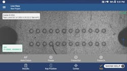 In Fluke Networks' prototype demonstration, a FiberInspector Pro user can employ voice commands to zoom in and pan across an entire MPO endface. In Fluke Networks' prototype demonstration, a FiberInspector Pro user can employ voice commands to zoom in and pan across an entire MPO endface.