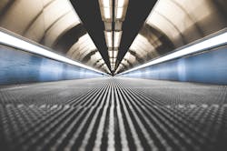 Airport 'travelator' (moving walkway) Airport 'travelator' (moving walkway)