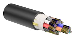 This 3456-fiber cable contains routable subunits to eliminate the furcation process during termination.