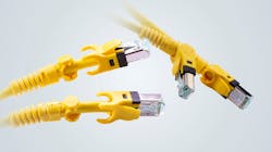 The VarioBoot RJ45 patch cords are IP20-rated with durable locking levers.