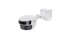 Featuring 4 x 5MP CMOS sensors at 30fps at all resolutions, Vivotek's MS9321-EHV multiple sensor network camera can monitor full 180 degree horizontal views.