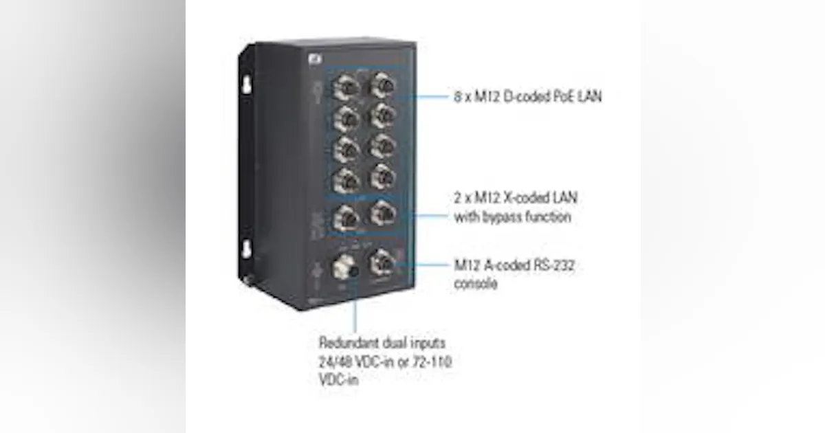 10-port M12 PoE switches support railway applications | Cabling ...