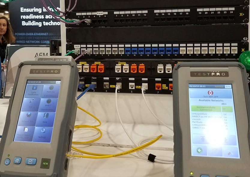 AEM recently added network test functions to its TestPro CV100 multifunction cable tester, a tool aimed at both network technicians and service providers.