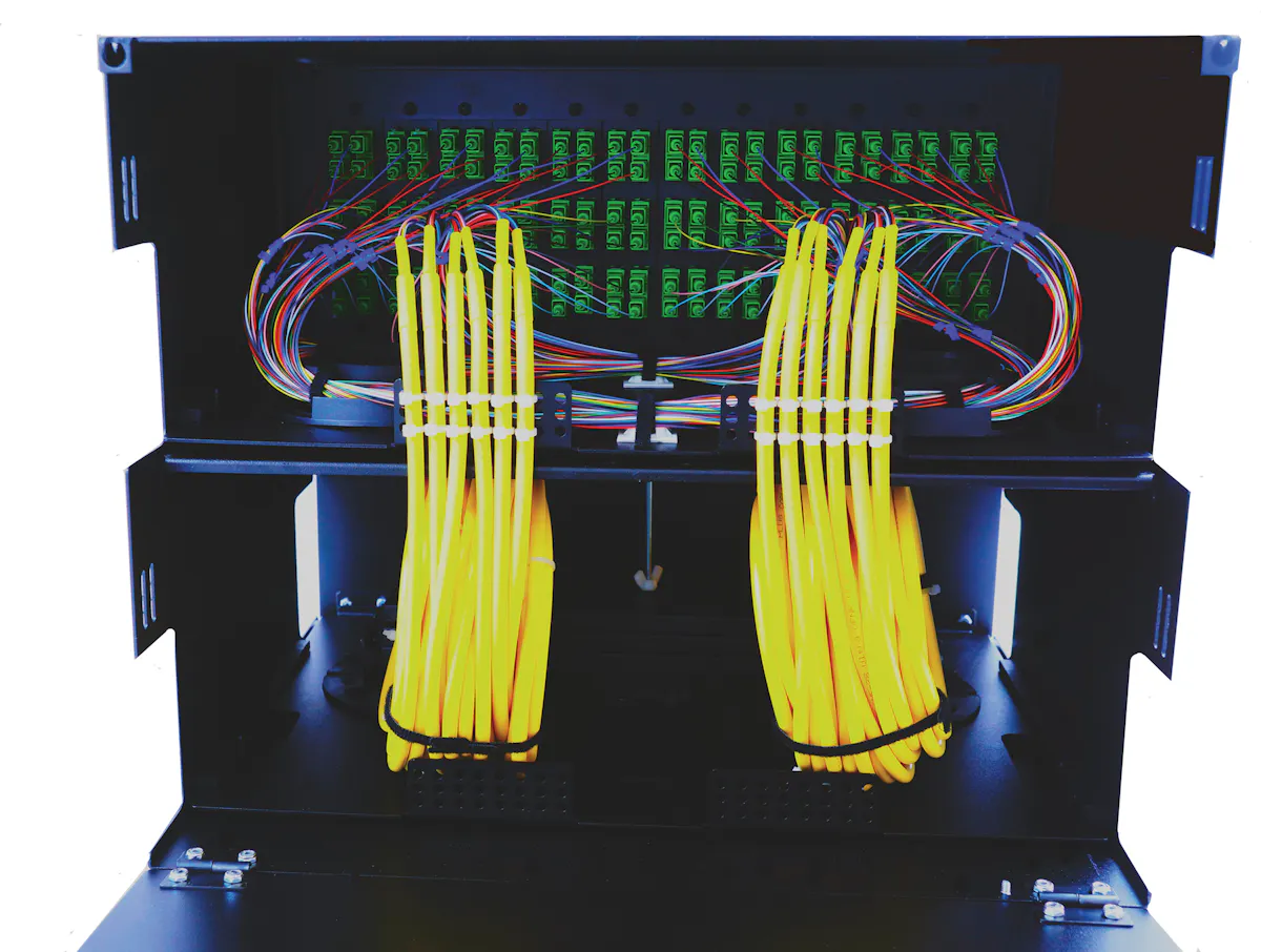Large Terminated Com Rack Product Focus: Enclosures | Cabling Installation & Maintenance