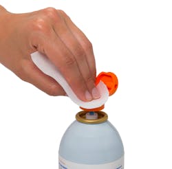 An optical-grade cleaning fluid that is engineered specifically for cleaning fiber-optic endfaces is the best choice. An optical-grade cleaning fluid that is engineered specifically for cleaning fiber-optic endfaces is the best choice.