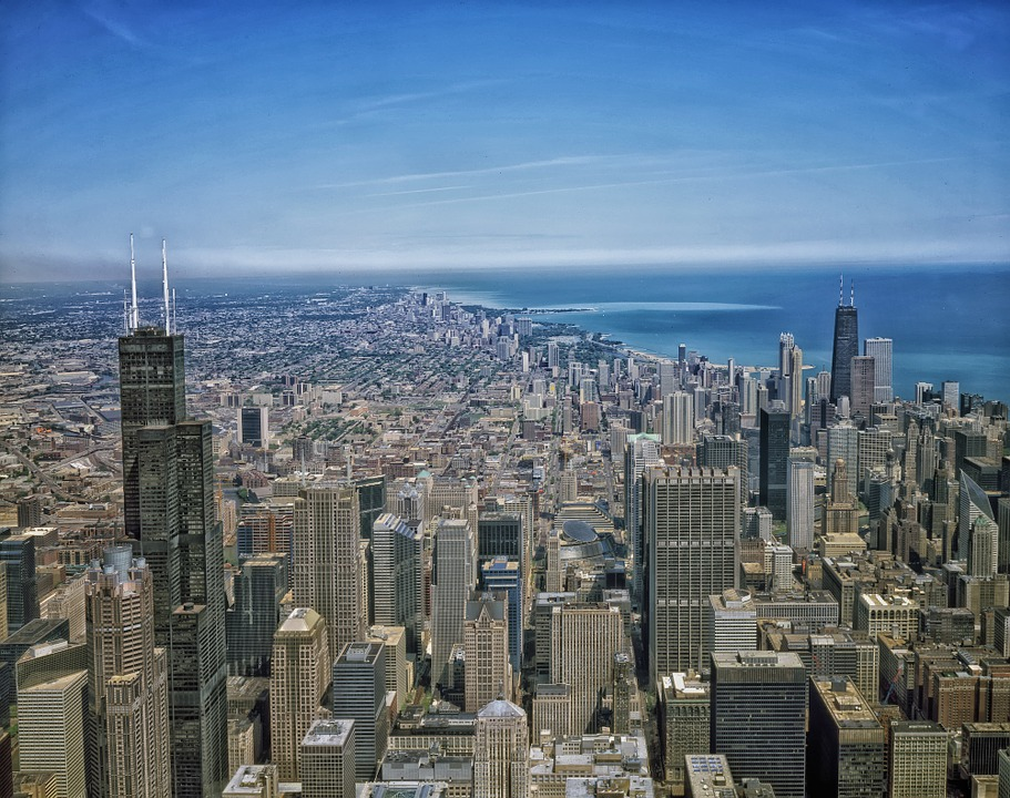 Chicago, Illinois - Aerial view