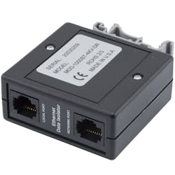 Simply plug this device inline between two 10/100/1000 Ethernet cables and equipment on each end is effectively protected. Each unit is fully RoHS compliant and certified to meet the EN60601-1 European Medical Device Directive. Simply plug this device inline between two 10/100/1000 Ethernet cables and equipment on each end is effectively protected. Each unit is fully RoHS compliant and certified to meet the EN60601-1 European Medical Device Directive.