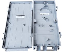 Clearfield's CraftSmart TAP-Flex enclosure (open) Clearfield's CraftSmart TAP-Flex enclosure (open)