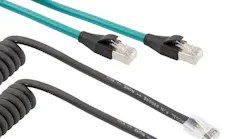 New coiled Ethernet cables from L-com boast a 26AWG stranded construction with UL 20352-style, oil-resistant, high-flex, zero-halogen and polyurethane TPU jackets to address a multitude of applications.