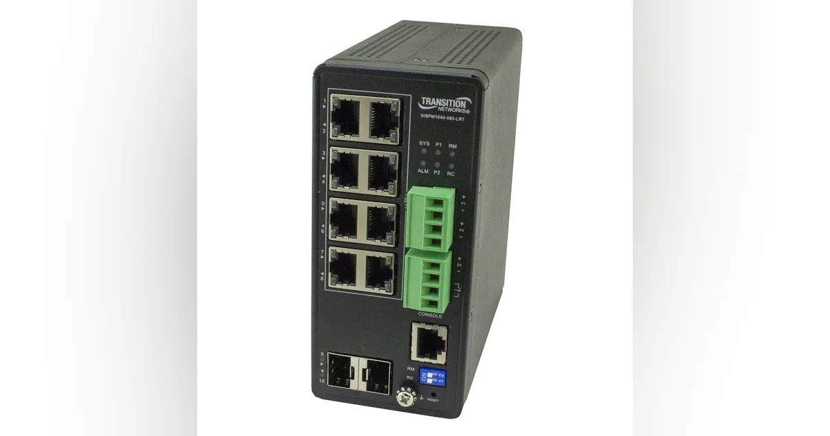 Plenum-rated, UL certified PoE++ switch is geared for smart lighting ...