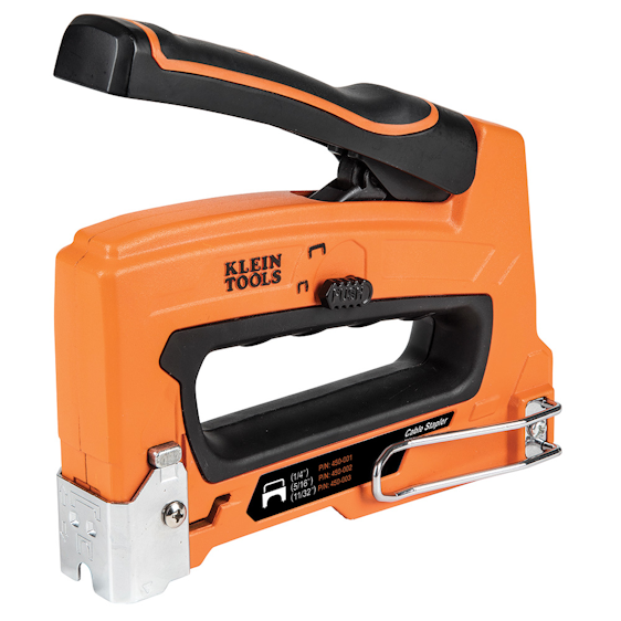 VDV loose cable stapler features adjustable forcesetting lever Cabling Installation & Maintenance