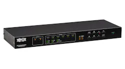 Tripp Lite’s 9x2 Multi-Format Presentation Matrix Switch is billed as a flexible, versatile means of consolidating control of analog and 4K digital video sources and viewing the same or different content on two displays.