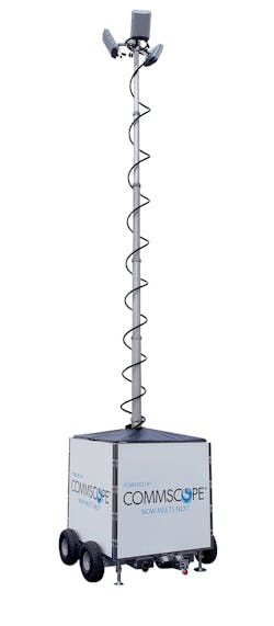 The system uses RUCKUS T610 outdoor access points and a telescopic mast to deliver carrier-grade Wi-Fi in a small, forklift-ready 4’x4’ footprint. The system uses RUCKUS T610 outdoor access points and a telescopic mast to deliver carrier-grade Wi-Fi in a small, forklift-ready 4’x4’ footprint.