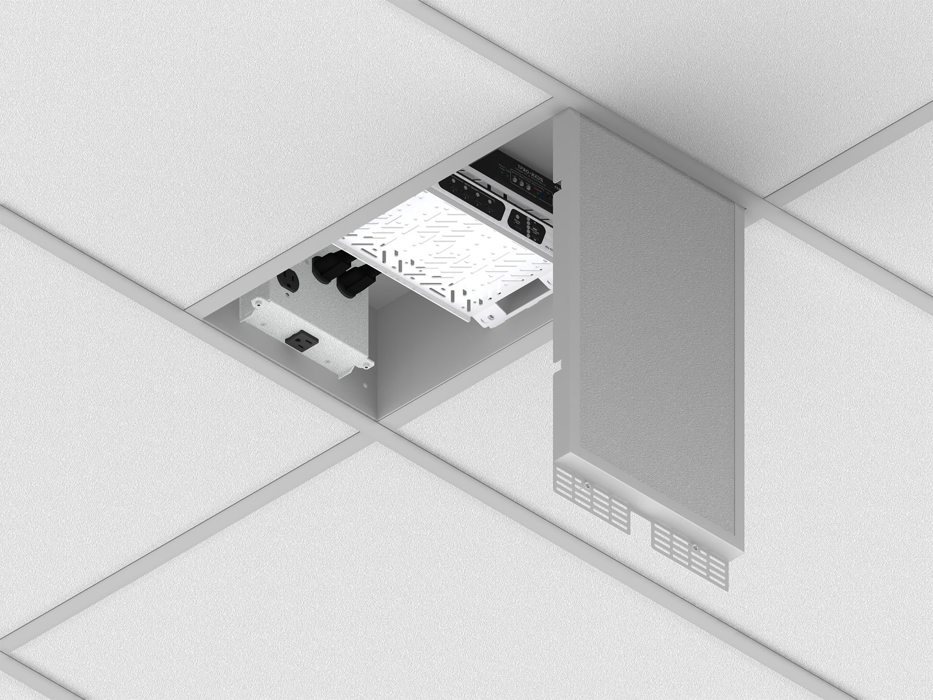 This CB series horizontal connection point from FSR Inc. is designed to house both active and passive equipment for intelligent building applications.