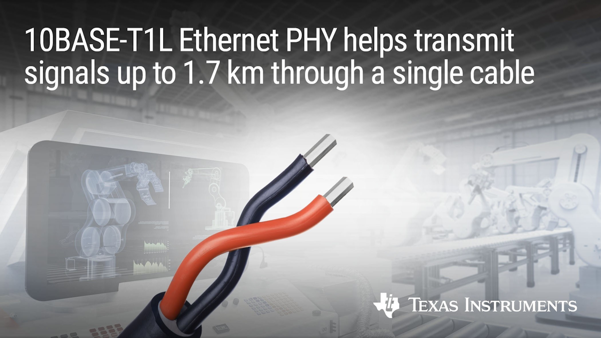 Single Pair Ethernet Phy Transmits 10 Mbps Signals Up To 1 7 Km Cabling Installation Maintenance