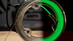 The glow-in-the-dark, 20-foot fiberglass fish tape and nylon tip comes in a clear housing that allows the glow material to charge in the case. The glow-in-the-dark, 20-foot fiberglass fish tape and nylon tip comes in a clear housing that allows the glow material to charge in the case.