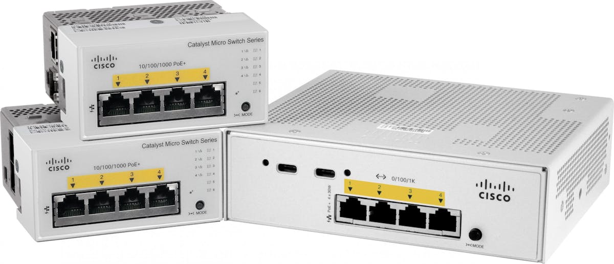 Cisco introduces 4-port PoE+ switches