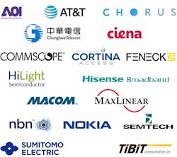 Logo cloud of 25GS-PON MSA member companies. Logo cloud of 25GS-PON MSA member companies.