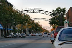 Short North district arches on High Street in Columbus, Ohio. Short North district arches on High Street in Columbus, Ohio.