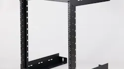 VMP's ERWR12 (12-rack space) wall-mount rack.