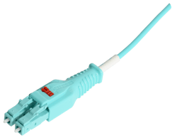 Siemon's LC BladePatch fiber jumper features the UniClick housing, which simplifies the process of changing polarity. Siemon's LC BladePatch fiber jumper features the UniClick housing, which simplifies the process of changing polarity.