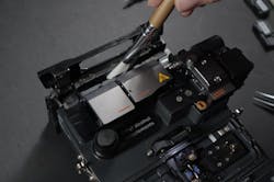 Brush and clean V-Groove. Brush and clean V-Groove.