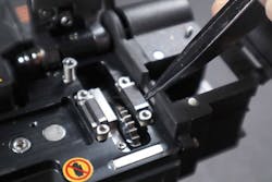 Remove debris chard from cleaver. Remove debris chard from cleaver.