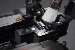 Brush debris off cleaver. Brush debris off cleaver.