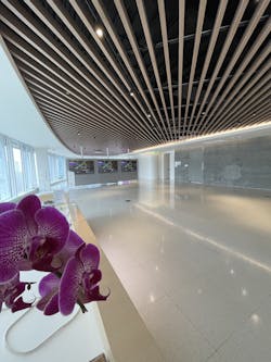 Gleaming terrazzo floating floor at the Salesforce Tower, restored with Nex Systems PAH©, never puts delicate cabling underneath at risk. Gleaming terrazzo floating floor at the Salesforce Tower, restored with Nex Systems PAH©, never puts delicate cabling underneath at risk.