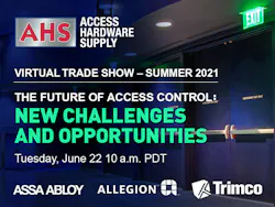 AHS hosts Bill Smoyer and Erik Mosher will be joined by industry experts Mark Casey from Allegion and Mark Duato from ASSA ABLOY. A video visit to the headquarters of architectural hardware manufacturer TRIMCO in Oceanside, CA is on the agenda as well. AHS hosts Bill Smoyer and Erik Mosher will be joined by industry experts Mark Casey from Allegion and Mark Duato from ASSA ABLOY. A video visit to the headquarters of architectural hardware manufacturer TRIMCO in Oceanside, CA is on the agenda as well.