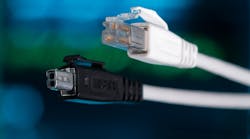 Reichle &amp; De-Massari&apos;s Single Pair Ethernet cabling system includes two different connector interfaces. The LC-Cu (right) complies with IEC 63171-1 while the MSP (left) complies with IEC 63171-2.
