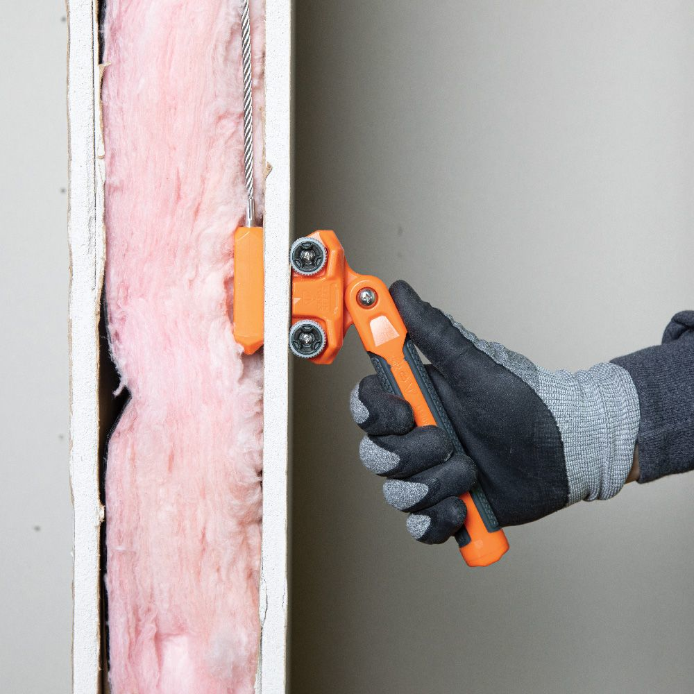 wire puller doubles as metal stud finder Cabling