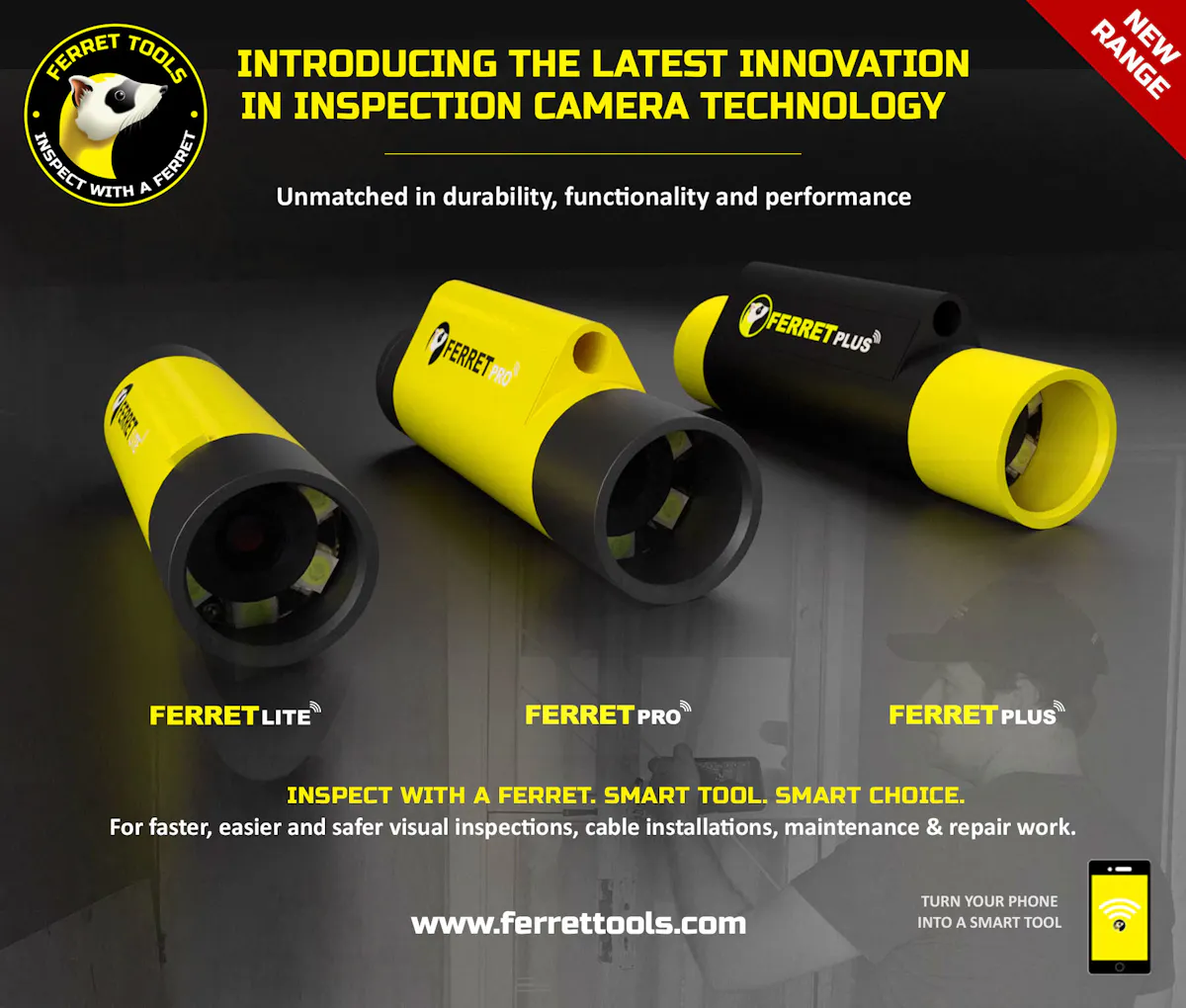 Ferret Machine Three new Ferret inspection cameras aid cable installation | Cabling ...