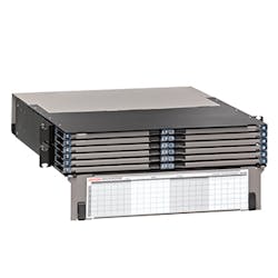 Leviton's Opt-X UHDX 2RU Fiber Enclosure, empty, with sliding trays Leviton's Opt-X UHDX 2RU Fiber Enclosure, empty, with sliding trays