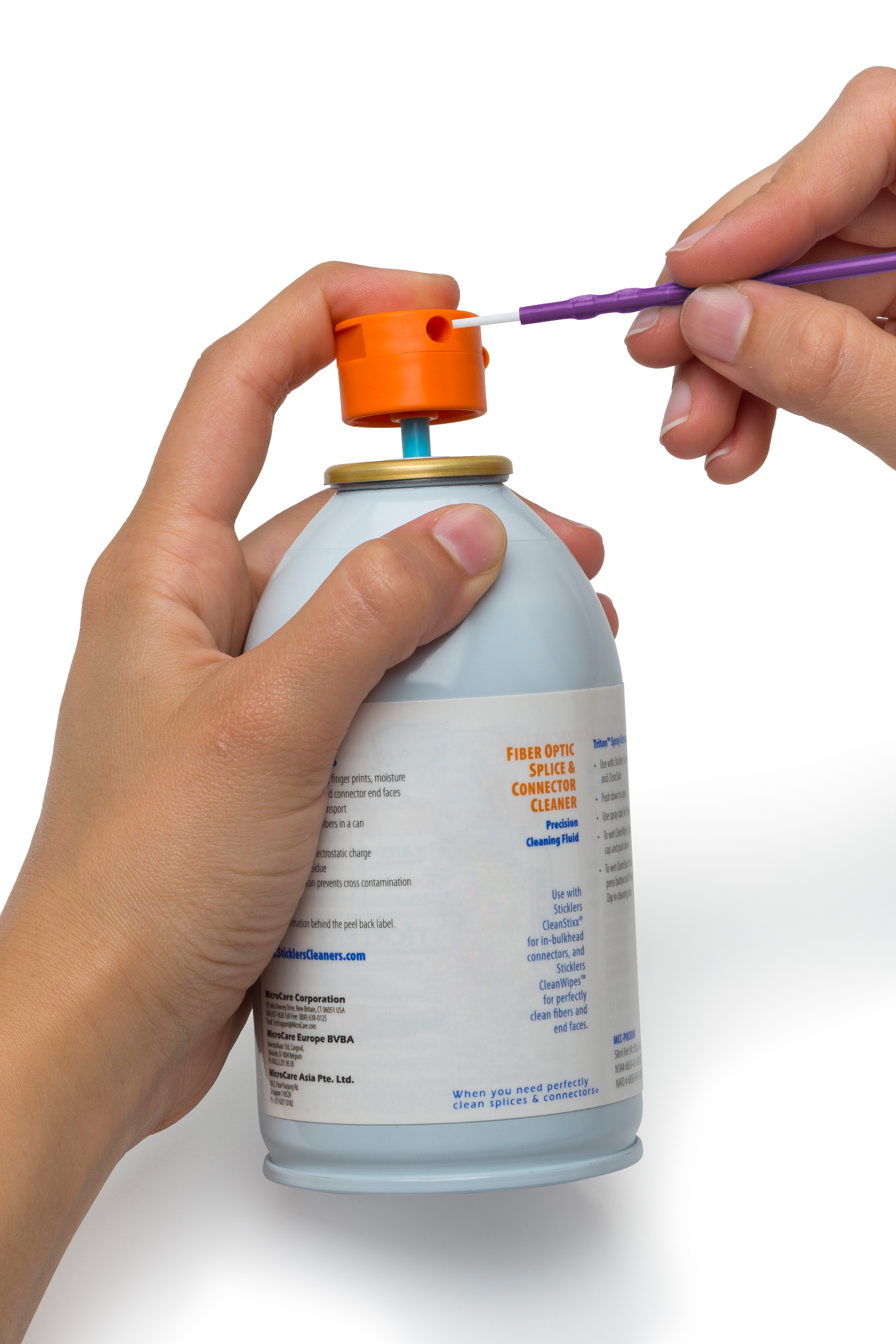 Engineered cleaning fluid dispenses in metered doses via a specialized dispenser cap.