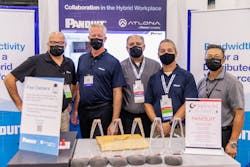 The team from Panduit surrounds the company's five 2021 Cabling Innovators Awards. The team from Panduit surrounds the company's five 2021 Cabling Innovators Awards.