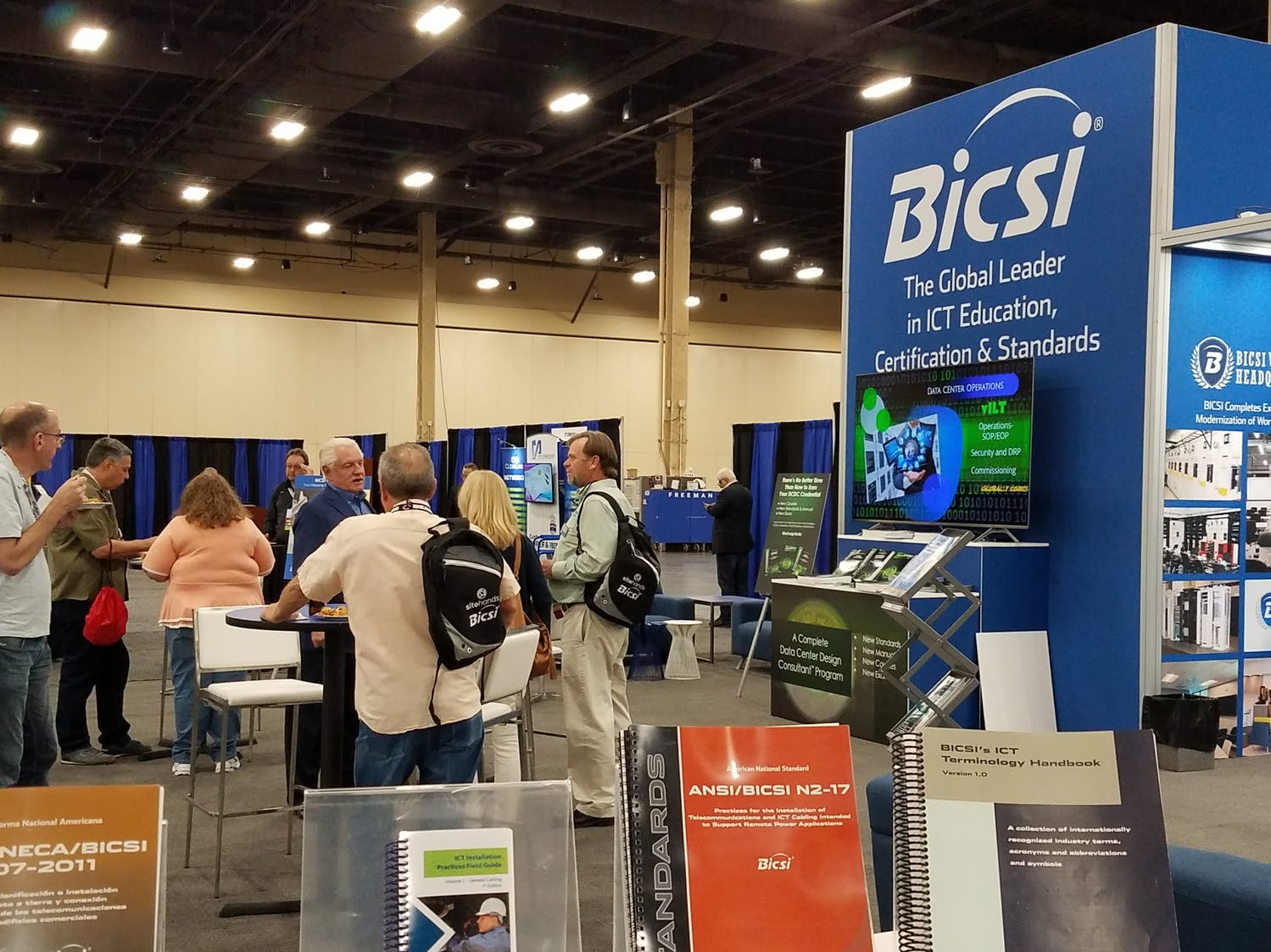 The technical information and training display at BICSI's 2019 Fall Conference and Exhibition.