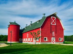 A red barn in Indiana. A red barn in Indiana.