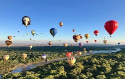 A photo from the Albuquerque Balloon Fiesta hot air balloon festival. A photo from the Albuquerque Balloon Fiesta hot air balloon festival.